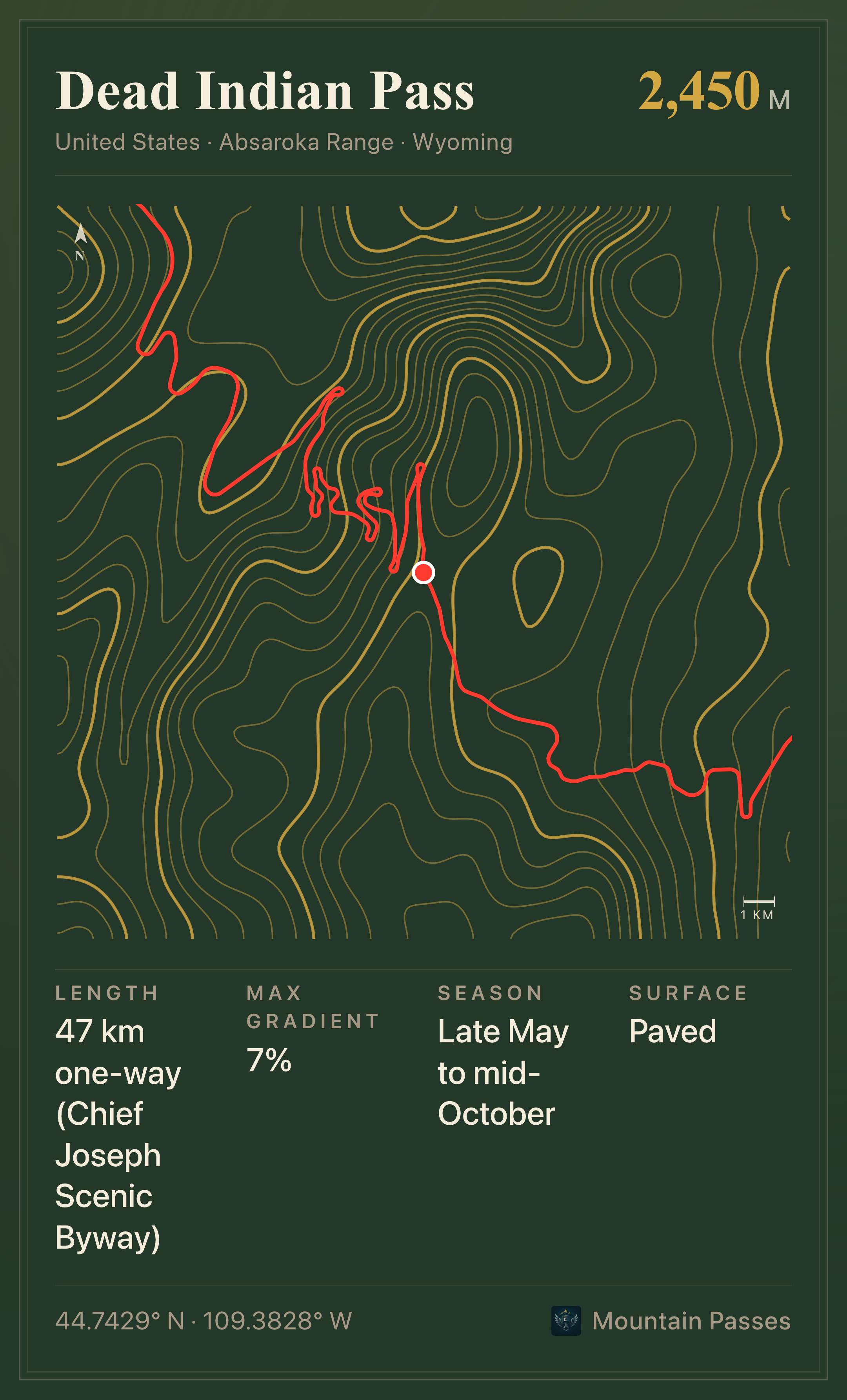 Topographic plate of Dead Indian Pass