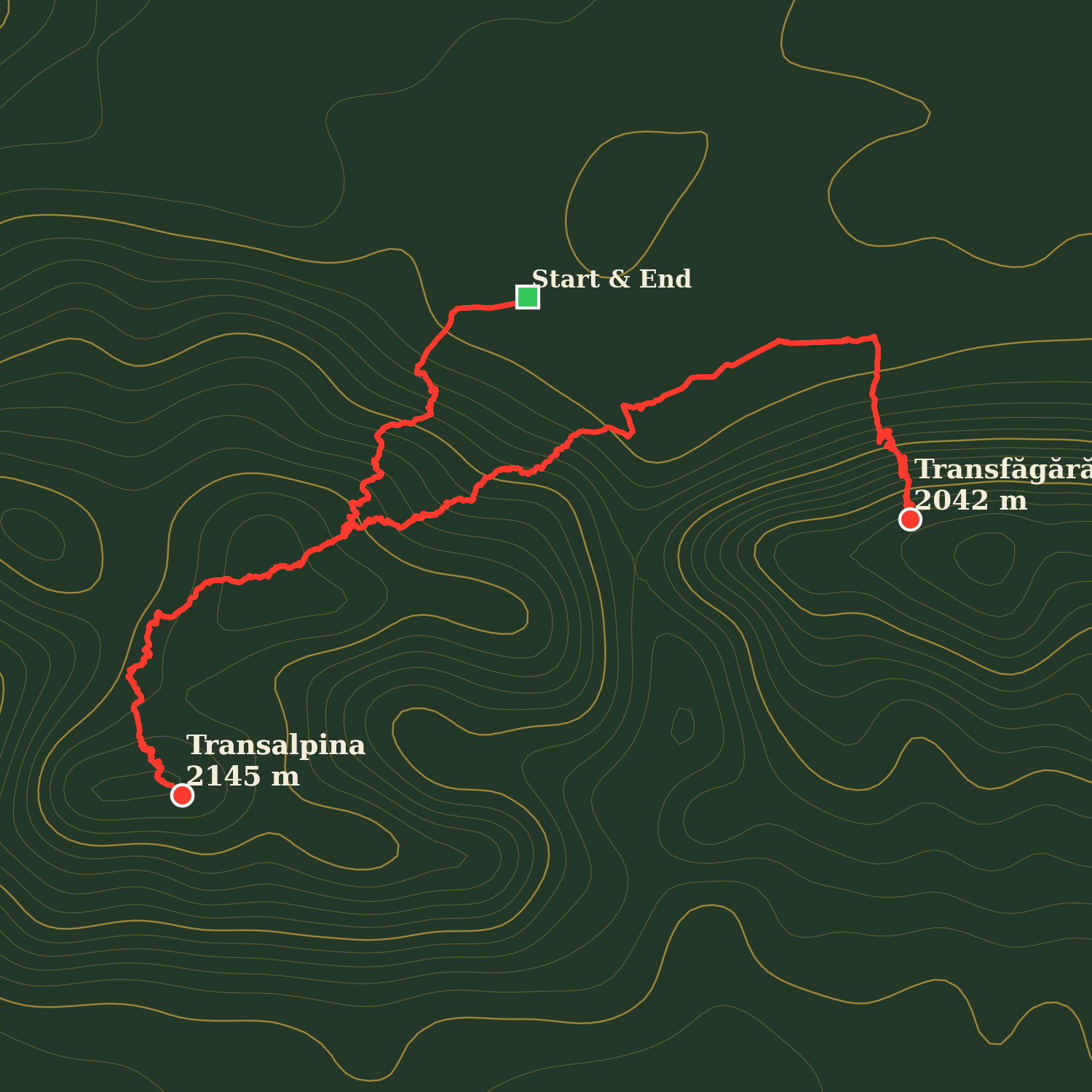 Route map of Carpathian Crossing