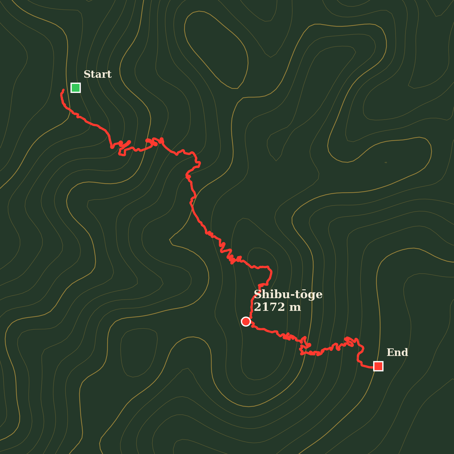 Route map of Shiga Kusatsu Kōgen Route