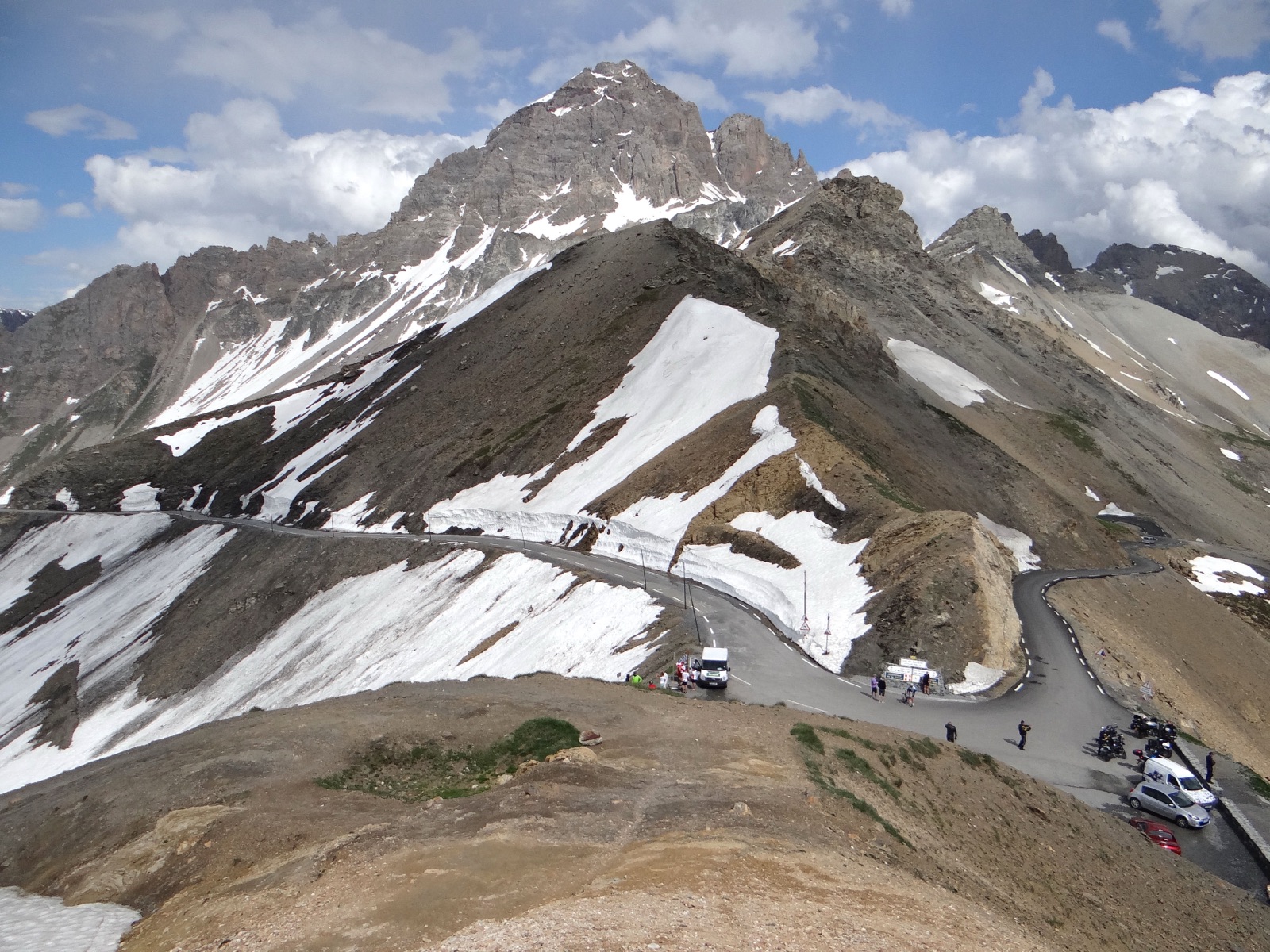 The Col du Galibier and the Galibier massif in the French Alps